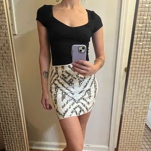 Express Sparkly Miniskirt